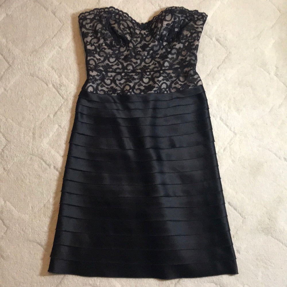 Lace Overlay BCBG Dress